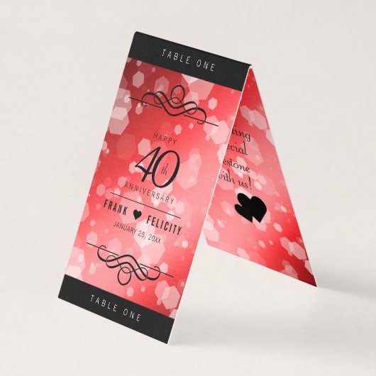 Elegant 40. Ruby Hochzeitstag Feier (Vorderseite)