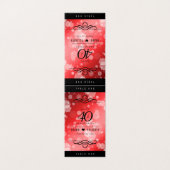 Elegant 40. Ruby Hochzeitstag Feier (Außenseite Aufgefaltet)