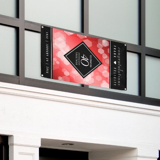 Elegant 40. Ruby Hochzeitstag Feier Banner (Äußeres Gebäude)