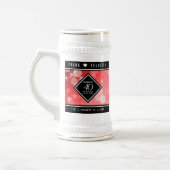 Elegant 40. Ruby Hochzeitstag Feier Bierglas (Links)
