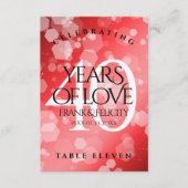 Elegant 40. Ruby Hochzeitstag Feier Dankeskarte (Vorderseite)