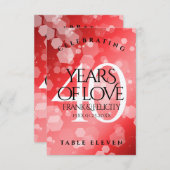 Elegant 40. Ruby Hochzeitstag Feier Dankeskarte (Vorne/Hinten)