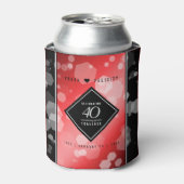 Elegant 40. Ruby Hochzeitstag Feier Dosenkühler (Kanne Vorderseite)