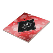 Elegant 40. Ruby Hochzeitstag Feier Fliese (Seite)