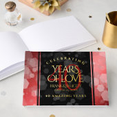 Elegant 40. Ruby Hochzeitstag Feier Gästebuch
