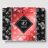 Elegant 40. Ruby Hochzeitstag Feier Gästebuch (Vorderseite)