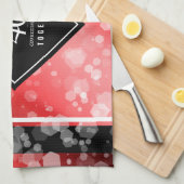 Elegant 40. Ruby Hochzeitstag Feier Geschirrtuch (Viertel Falte)