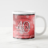 Elegant 40. Ruby Hochzeitstag Feier Jumbo-Tasse (Rechts)