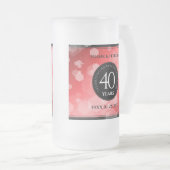 Elegant 40. Ruby Hochzeitstag Feier Mattglas Bierglas (VorderseiteRechts)
