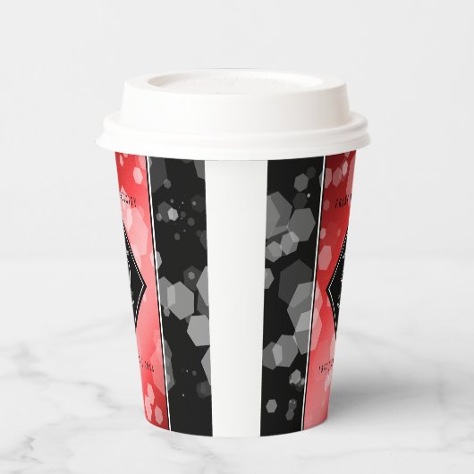 Elegant 40. Ruby Hochzeitstag Feier Pappbecher (Links)