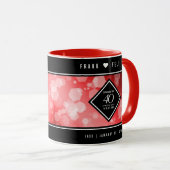 Elegant 40. Ruby Hochzeitstag Feier Tasse (VorderseiteRechts)