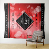 Elegant 40. Ruby Hochzeitstag Feier Wandteppich (Beispiel (Horizontal))