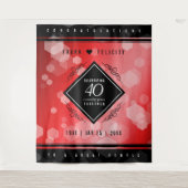 Elegant 40. Ruby Hochzeitstag Feier Wandteppich (Vorderseite)