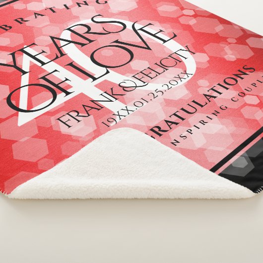 Elegant 40. Ruby Wedding Jubiläum Sherpadecke (3/4)