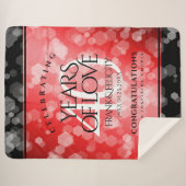 Elegant 40. Ruby Wedding Jubiläum Sherpadecke (Vorderseite (Horizontal))