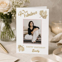 Elegant 40 und Fabelhaft Gold Laub 40. Geburtstag