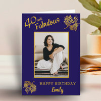 Elegant 40 und Fabelhaft Gold Laub 40. Geburtstag