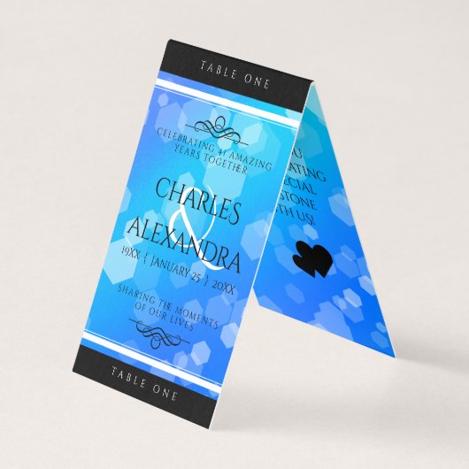 Elegant 41. Blue Topaz Hochzeitstag (Vorderseite)