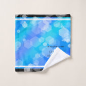 Elegant 41. Blue Topaz Hochzeitstag Badhandtuch Set (Waschlappen)