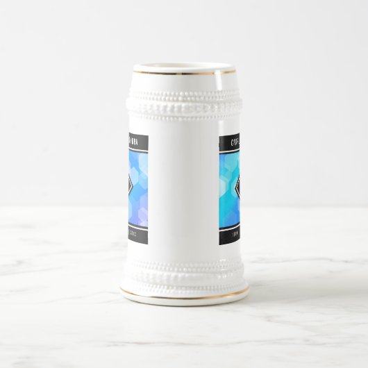 Elegant 41. Blue Topaz Hochzeitstag Bierglas (Mittel)