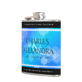 Elegant 41. Blue Topaz Hochzeitstag Flachmann (Links)