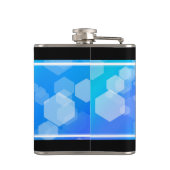 Elegant 41. Blue Topaz Hochzeitstag Flachmann (Rückseite)