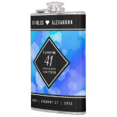 Elegant 41. Blue Topaz Hochzeitstag Flachmann (Links)