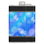 Elegant 41. Blue Topaz Hochzeitstag Flachmann (Rückseite)