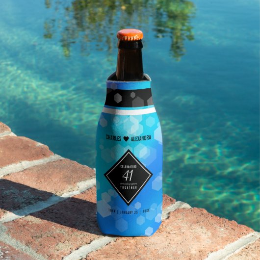 Elegant 41. Blue Topaz Hochzeitstag Flaschenkühler (In Situ Pool)