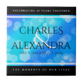 Elegant 41. Blue Topaz Hochzeitstag Fliese (Vorderseite)