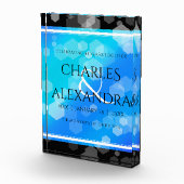 Elegant 41. Blue Topaz Hochzeitstag Fotoblock (Rechts)