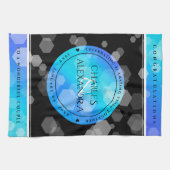 Elegant 41. Blue Topaz Hochzeitstag Geschirrtuch (Horizontal)