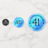 Elegant 41. Blue Topaz Hochzeitstag Konfetti (Vorderseiten)
