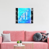 Elegant 41. Blue Topaz Hochzeitstag Leinwanddruck (Insitu (Wohnzimmer))