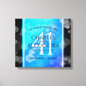 Elegant 41. Blue Topaz Hochzeitstag Leinwanddruck (Vorderseite)