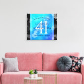 Elegant 41. Blue Topaz Hochzeitstag Leinwanddruck (Insitu (Wohnzimmer))