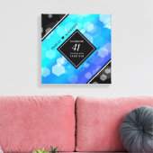 Elegant 41. Blue Topaz Hochzeitstag Leinwanddruck (Insitu (Wohnzimmer))