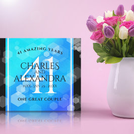 Elegant 41. Blue Topaz Hochzeitstag Leinwanddruck