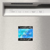 Elegant 41. Blue Topaz Hochzeitstag Magnet (In Situ (Geschirrspüler))