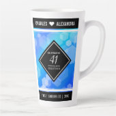 Elegant 41. Blue Topaz Hochzeitstag Milchtasse (Rechts)