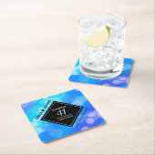 Elegant 41. Blue Topaz Hochzeitstag Rechteckiger Pappuntersetzer (Vor Ort)