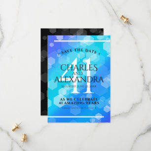 Elegant 41. Blue Topaz Hochzeitstag Rett T Save The Date