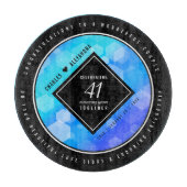 Elegant 41. Blue Topaz Hochzeitstag Schneidebrett (Vorderseite)