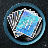 Elegant 41. Blue Topaz Hochzeitstag Serviette