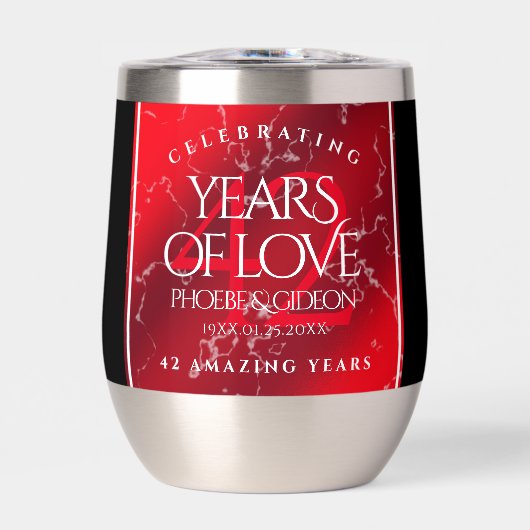 Elegant 42. Jasper Hochzeitstag (Vorderseite)