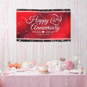 Elegant 42. Jasper Hochzeitstag Banner
