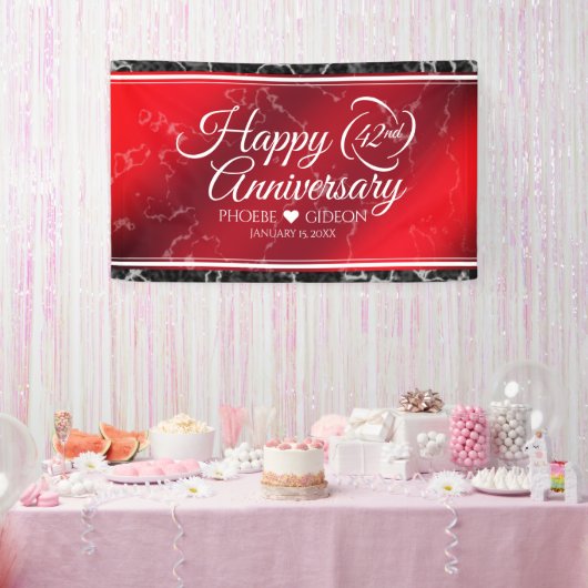 Elegant 42. Jasper Hochzeitstag Banner (Party)