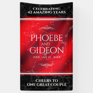 Elegant 42. Jasper Hochzeitstag Banner