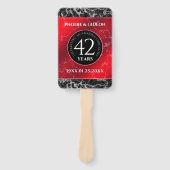 Elegant 42. Jasper Hochzeitstag Fächer (Vorderseite)