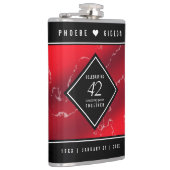 Elegant 42. Jasper Hochzeitstag Flachmann (Rechts)